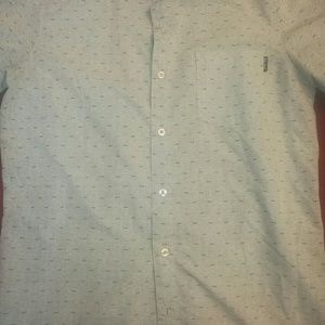 Men's medium mustache print button down shirt